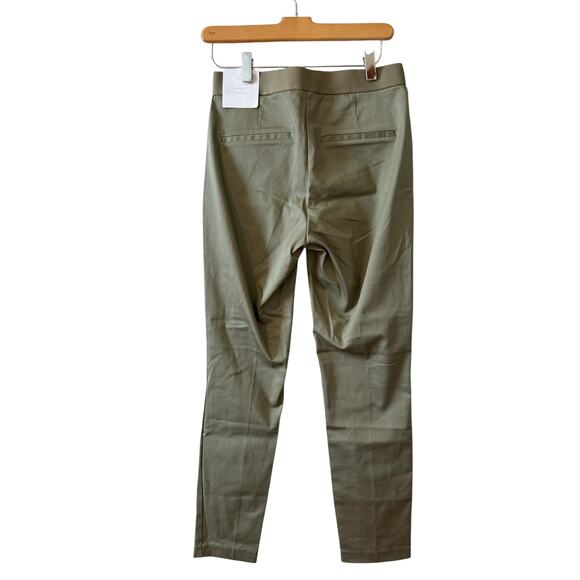 H&M Slacks Pants Olive Green Stretch Ankle Length 4 - Picture 3 of 5